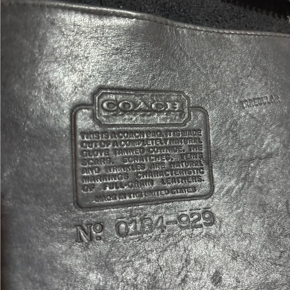 Coach vintage black gray leather crossbody handbag